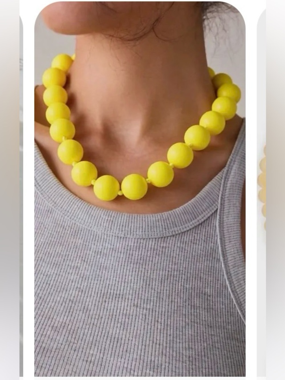 Yellow Beaded Necklace